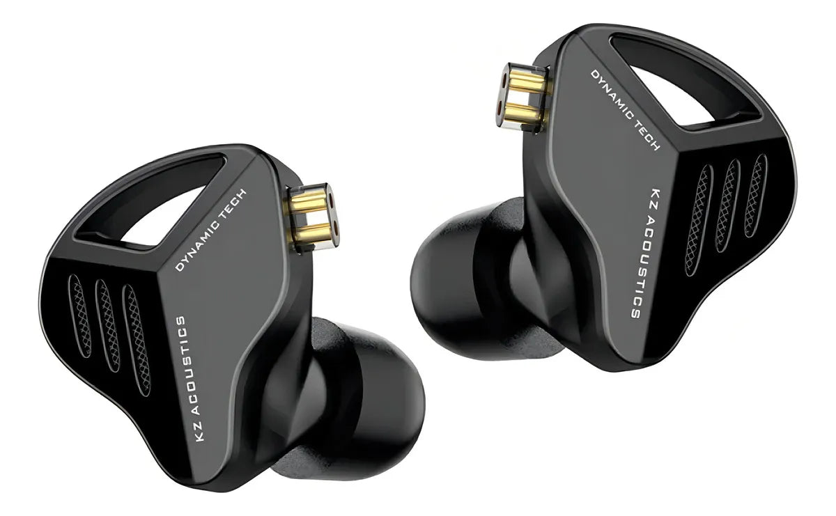 Auriculares HiFi Kz Zvx con micrófono, color negro, color claro, negro