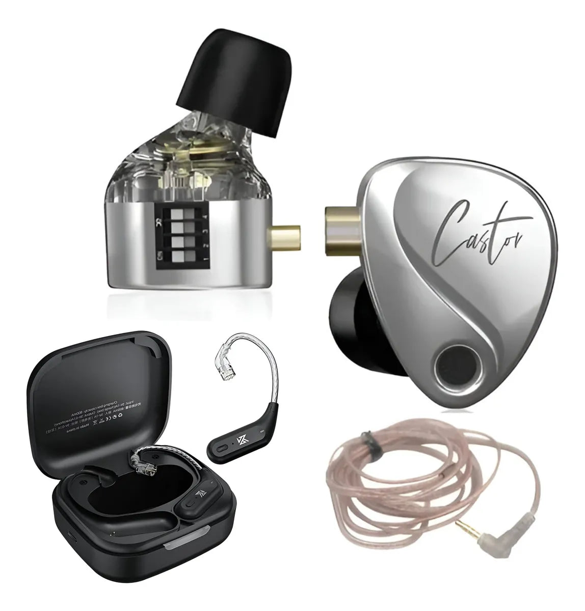 Auriculares Kz Castor Harman Con Mic + Modulo Kz Az09 Plateado