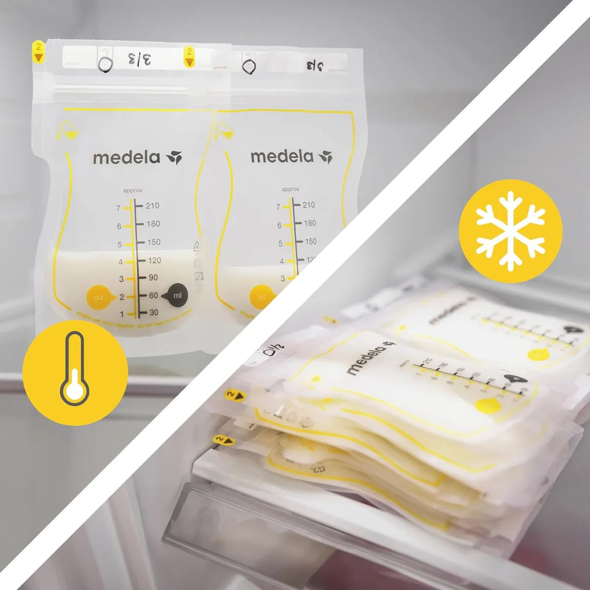 Medela Bolsas Almacenamiento Leche Materna 7.1oz/210ml100uds