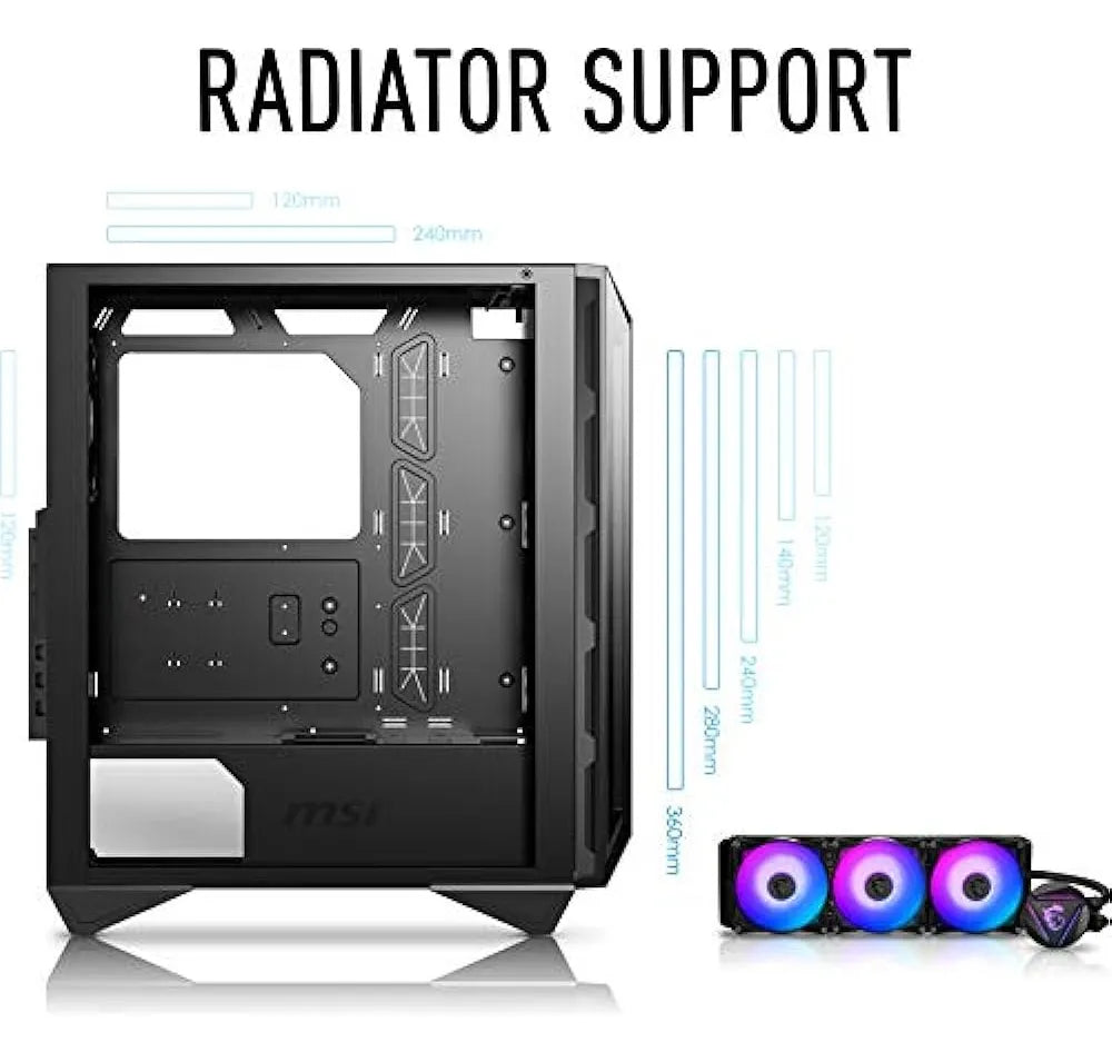 Msi - Mpg Gungnir 110r - Caja Premium Para Juegos De Pc De T Black