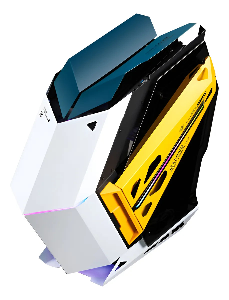 Chasis Gabinete Caja Gamer Iceberg Mech One Argb X4 Fan Blanco