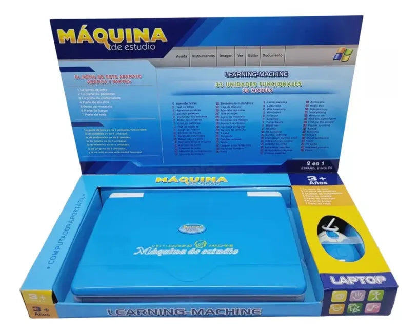 Computador Didáctico Bei Tian 246ES 66 Funciones Azul con Mouse Educativo