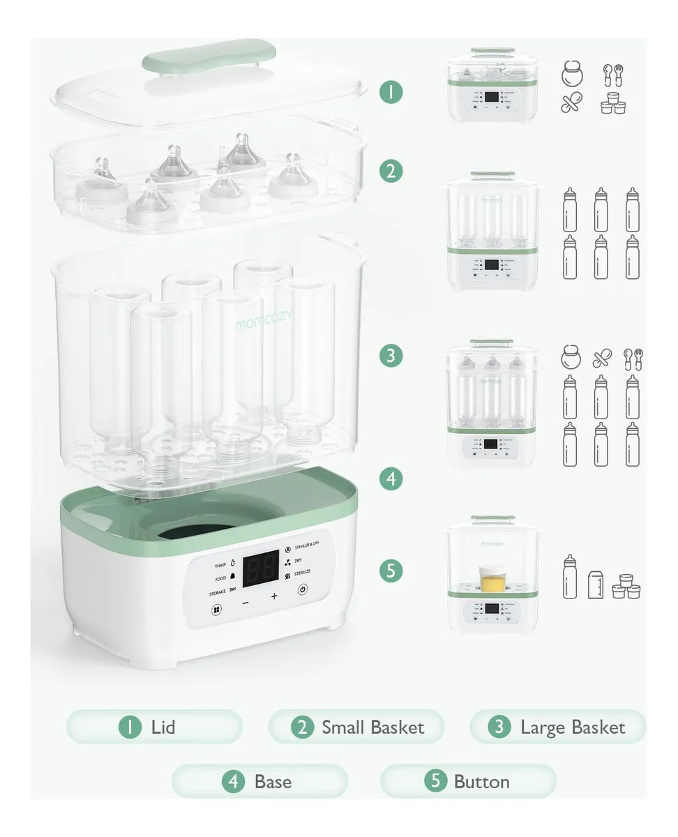 Esterilizador Eléctrico 8 En 1 Para Biberones Y Accesorios D