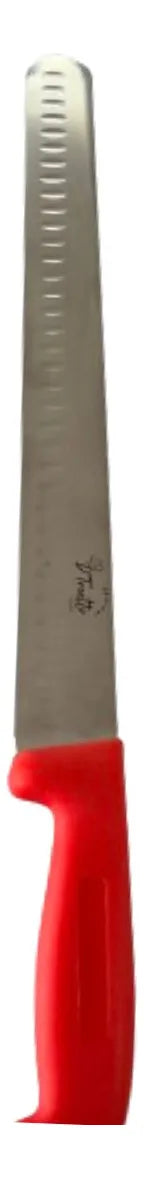 Cuchillo Fileteador Trento 14 Pulgadas Con Capsulas De Aire Rojo