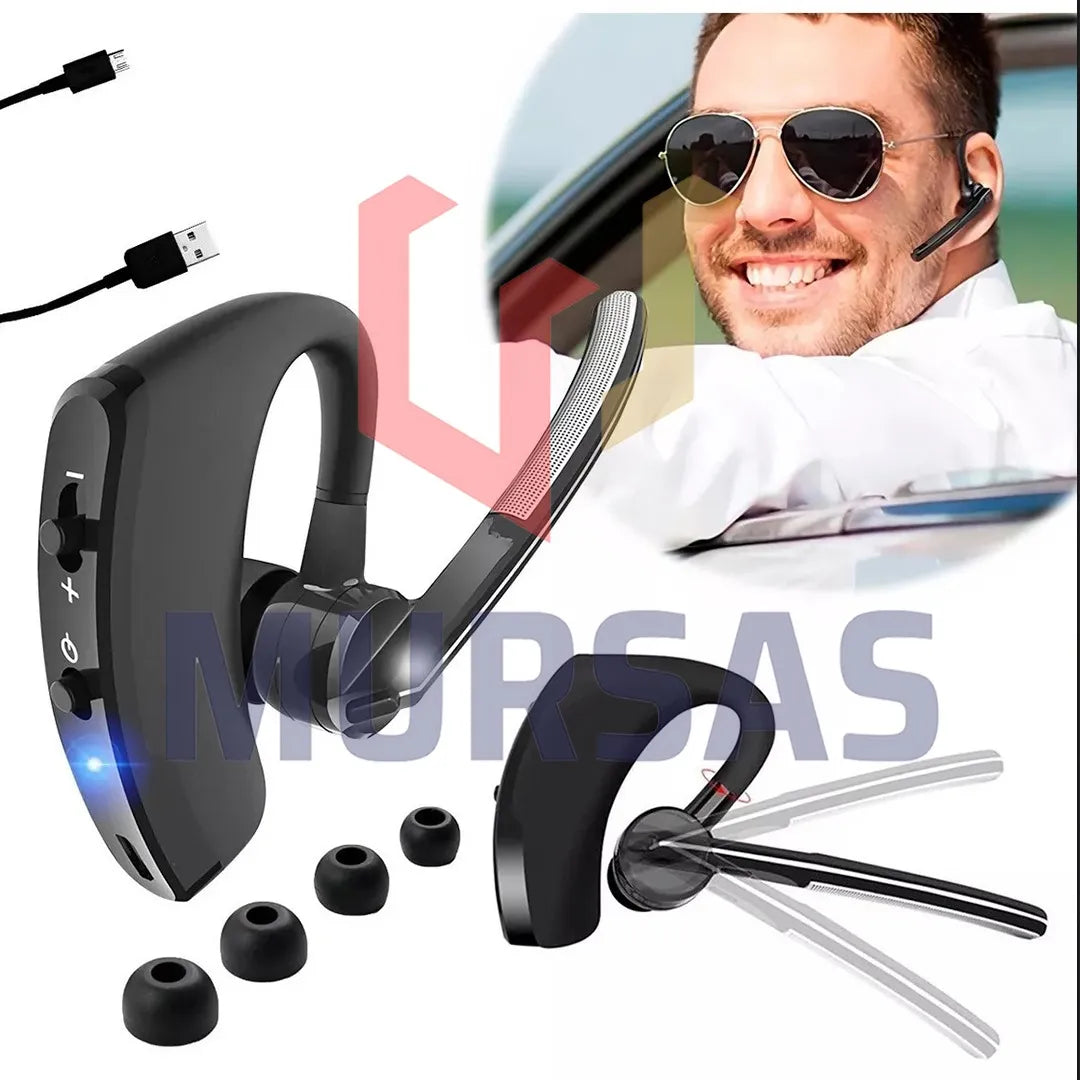 Manos Libres V8 Audífonos Especiales Conductor Carro / Moto Negro