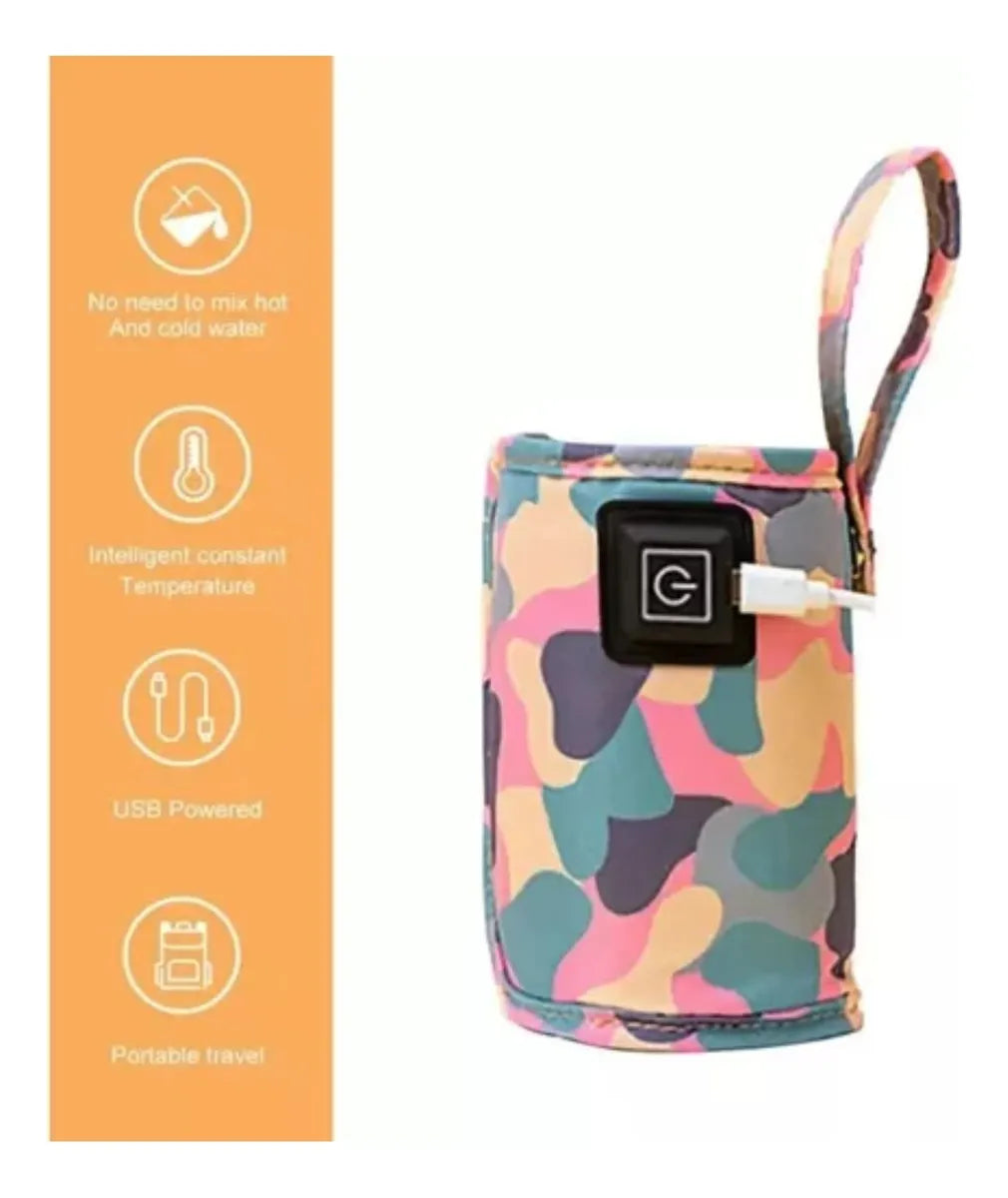 Calentador De Teteros Biberones Funda Portátil Usb Viajero