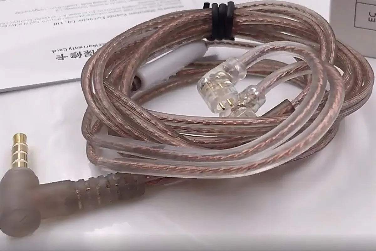 Cable Kz C Pin con micrófono para auriculares Mod.ZSN Pro/ZS10 Pro, color dorado