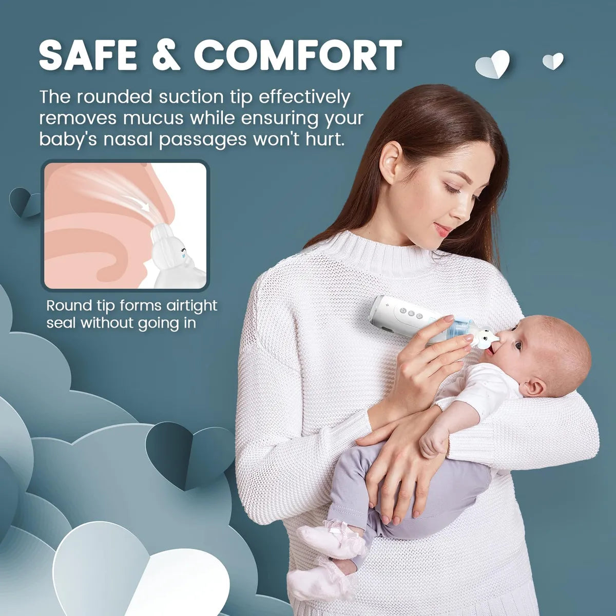 Aspirador Nasal Para Bebes, Facil Y Rapido