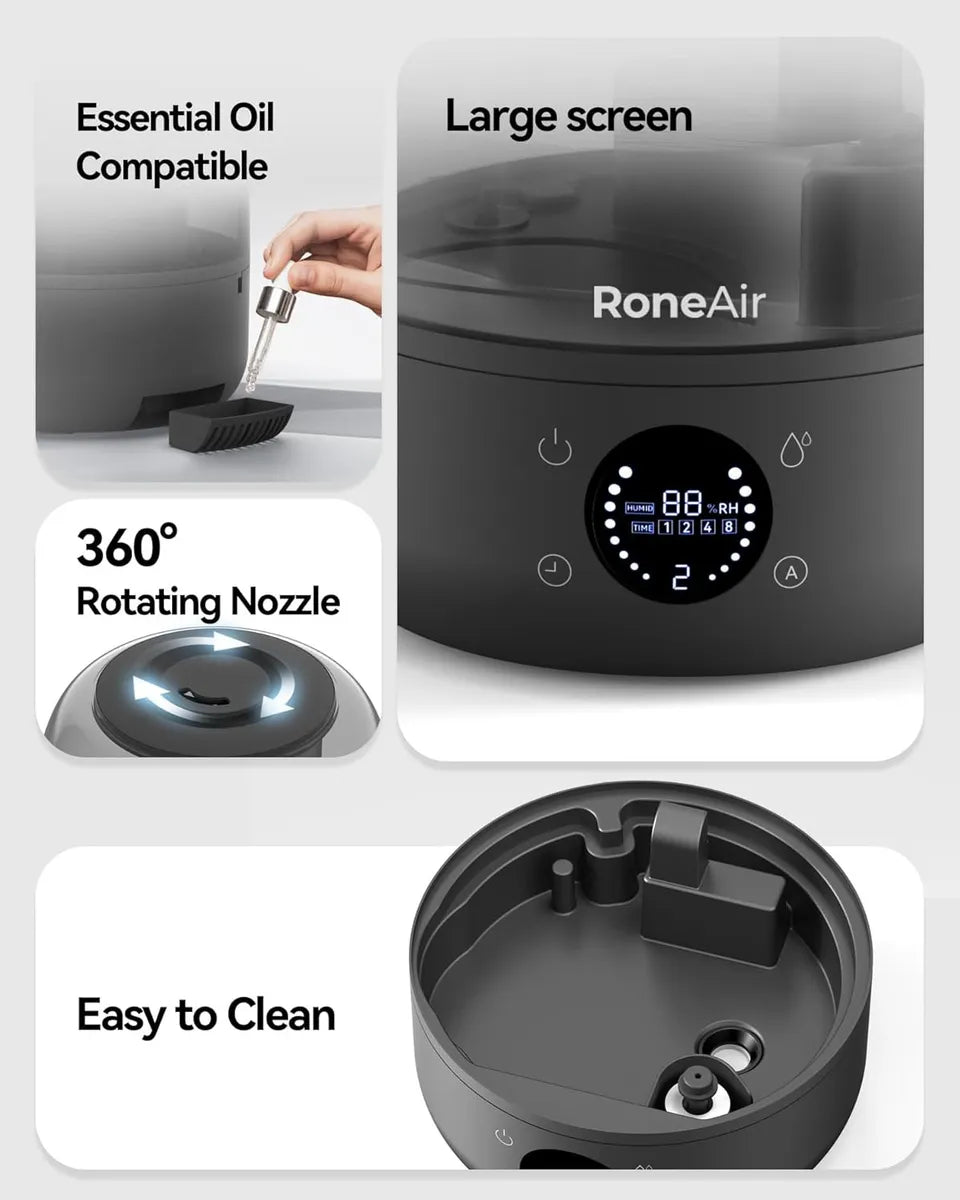 Humidificadores Para Dormitorio Bebes, Ultrasónico - Negro