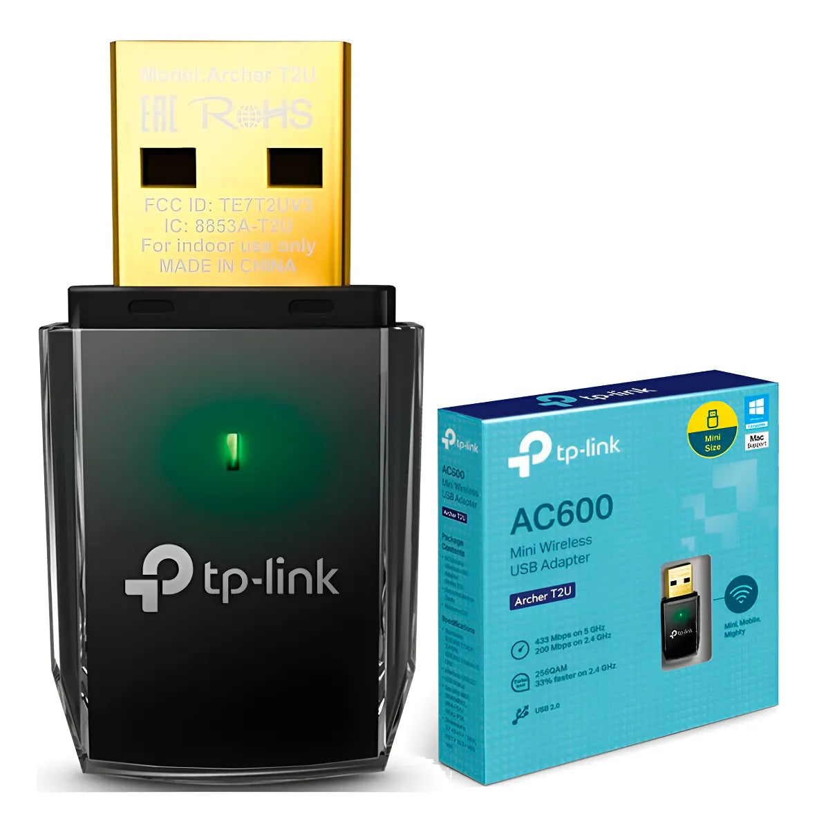 Adaptador Wifi Usb Tp-link Archer T2u Ac600 Dual Band