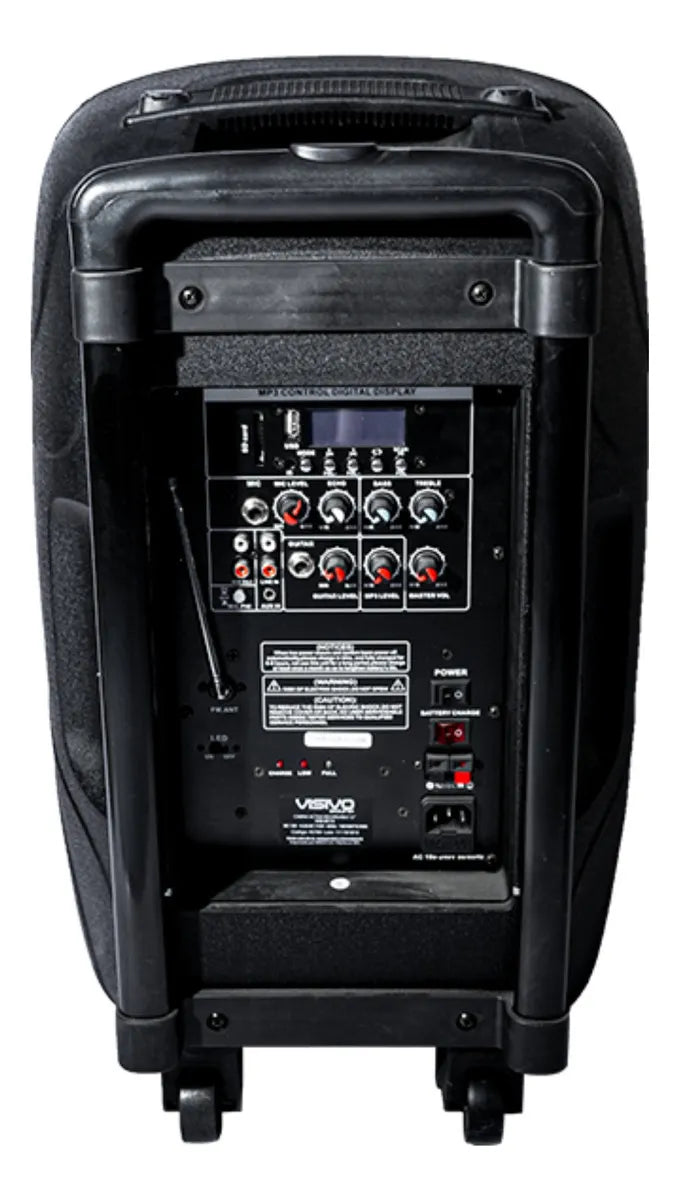 Cabina De Sonido 8 Visivo Activa Recargable 70w Color Negro