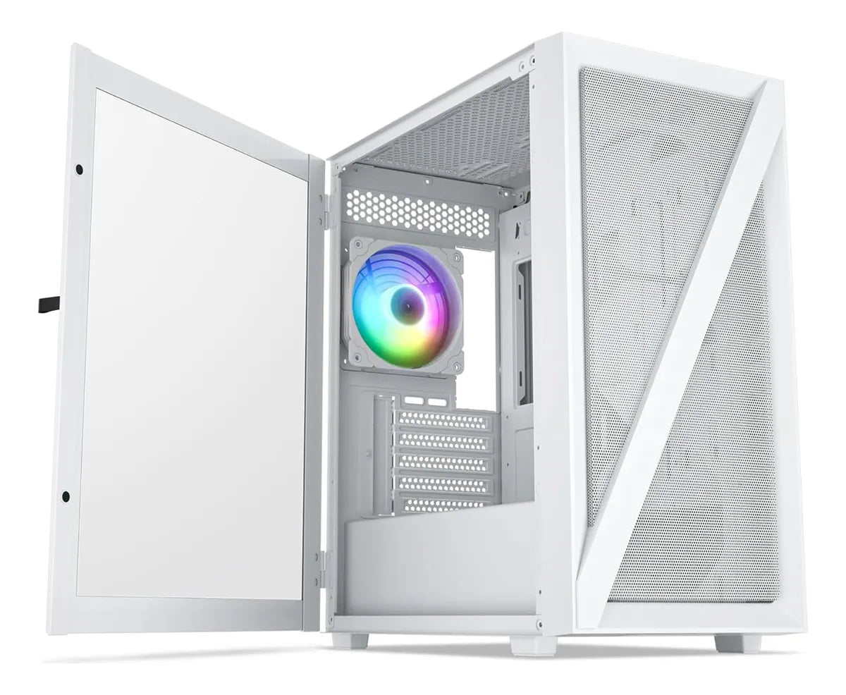 Caja Pc Vetroo M05 Micro Atx, Vidrio Templado Y Rgb 120mm