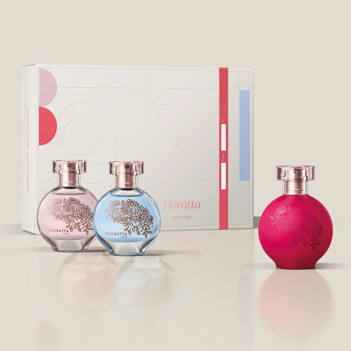 Kit de regalo de boticario Floratta para mujer (3 unidades), volumen unitario 30 ml