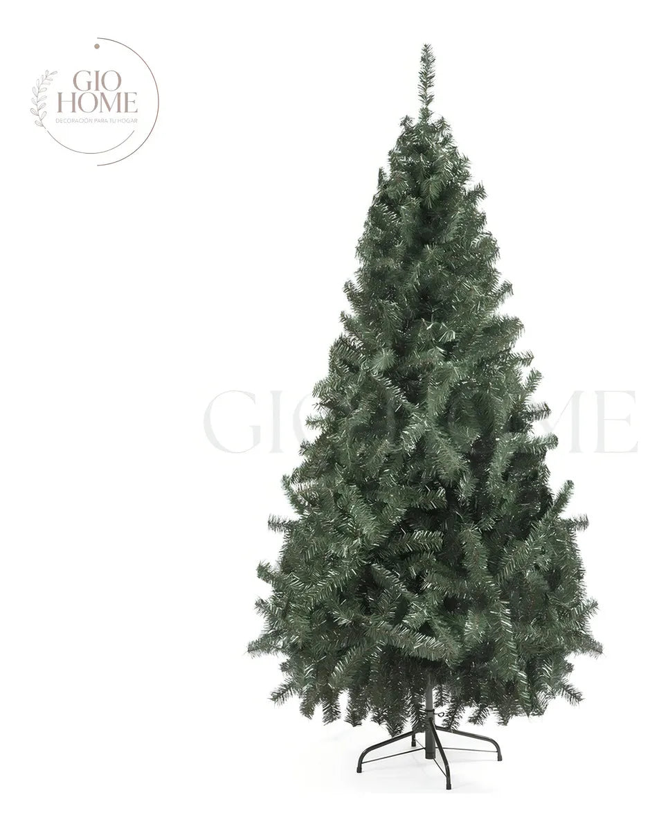 Arbol De Navidad Montañes 2.25m 832 Puntas Gio Home Pino Navideño Look Natural Base Metalica Artificial Para Decoracion Con Bolas Adornos Extension Cintas Bombillos Botas Campanas Luces Estrella Noel