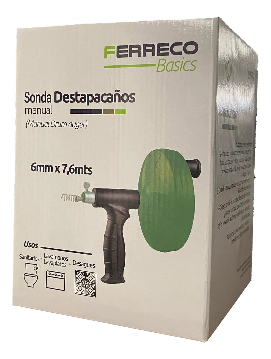 Destapacaños Destapa Caños Cañeria Sonda 7,6mt X 1/4pg