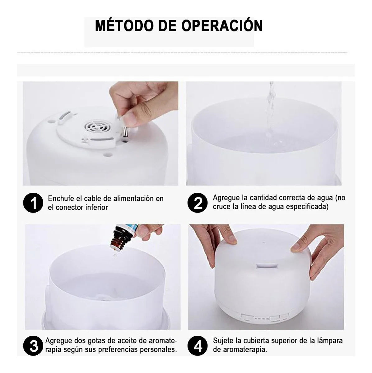 Humidificador Difusor Aromatizador Ultrasónico Banna BT-HUM-500 con voltaje de verde