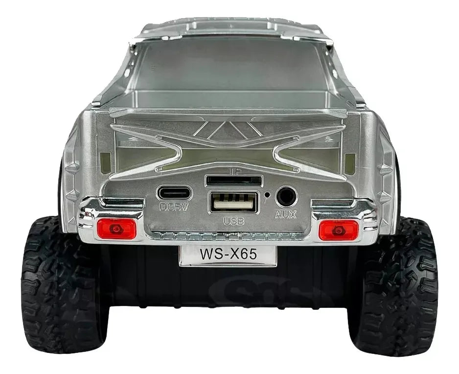 Radio Parlante Camioneta Ws-x65 Bluetooth Fm Usb Plateado
