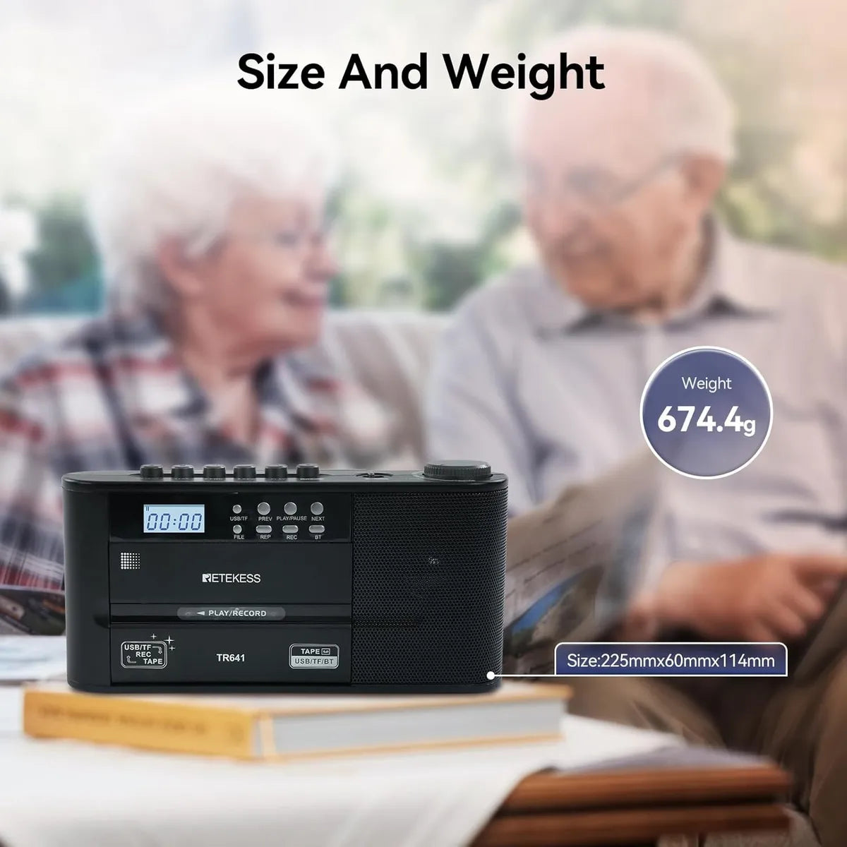 Radio Am Fm Onda Corta Sonido Sintonia Fina Blue Usb Sd Mp3 Negro
