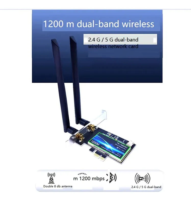 Tarjeta Pci-e Bluetooth 4.0 Wifi 1200mbps Doble Banda