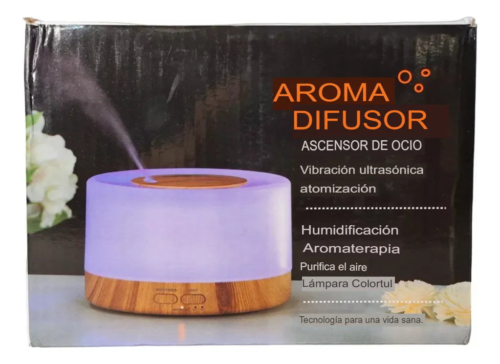 Set Humidificador Vaporizador Esencia Aromatizador Olor Led Diseño 1