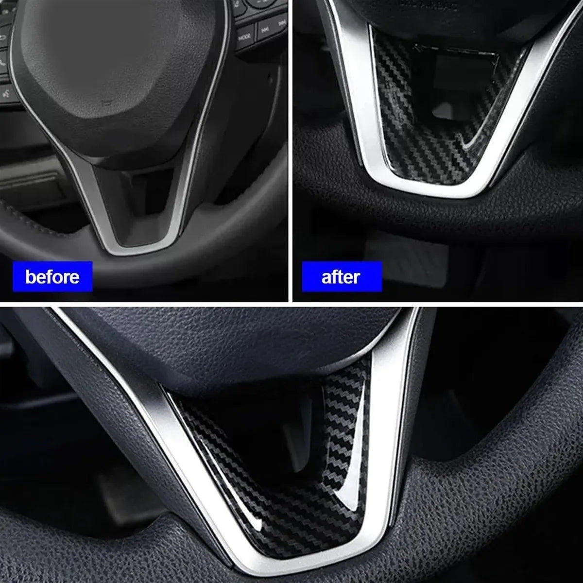 Accesorios Toyota Corolla Cross Rav4 Cubierta Timon Inferior - Fibra Carbon