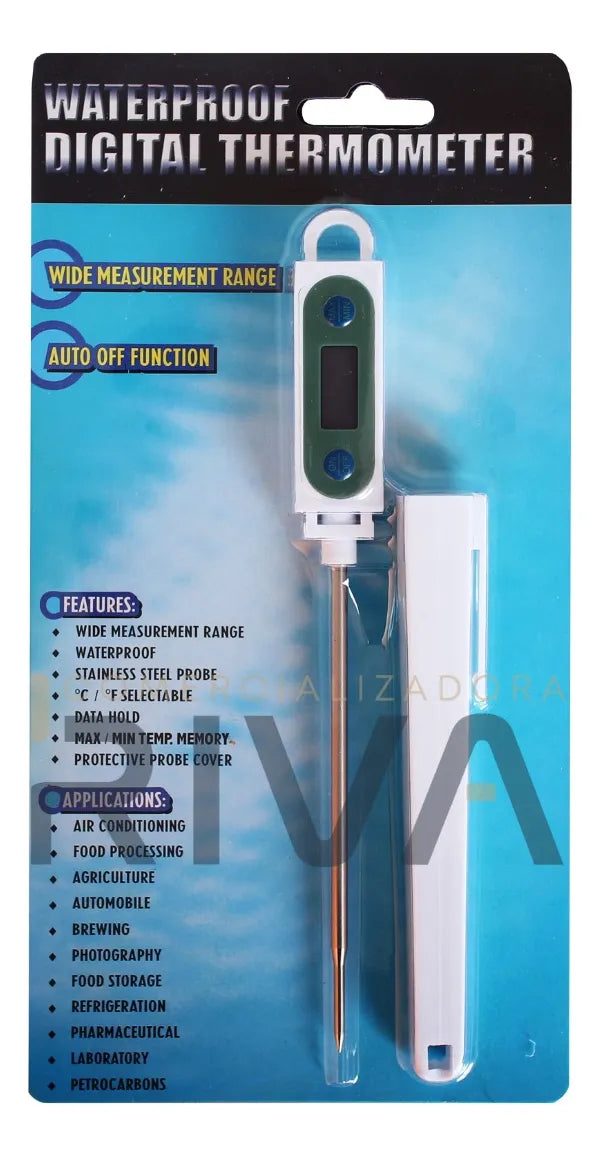 Termómetro Digital De Punzón Tipo Industrial (alimentos) Blanco