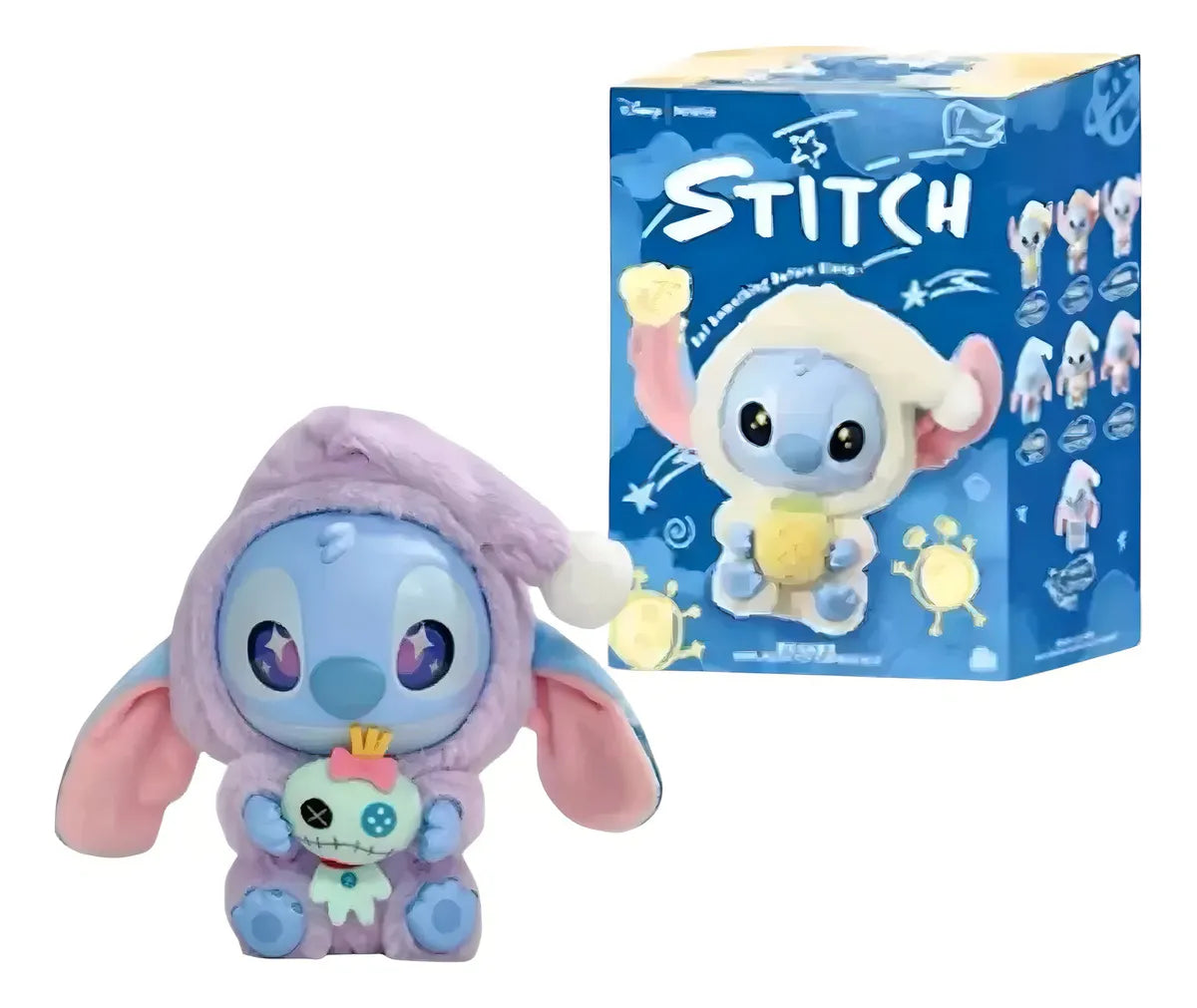 Labubu Peluche Muñeco Llavero Stitch Coleccionable Kawai Caja Sorpresa 7 Lindos Diseños Perfecto accesorio de MODA Para tus Bolsos y Maletas Compañero de Juego para l,os niños