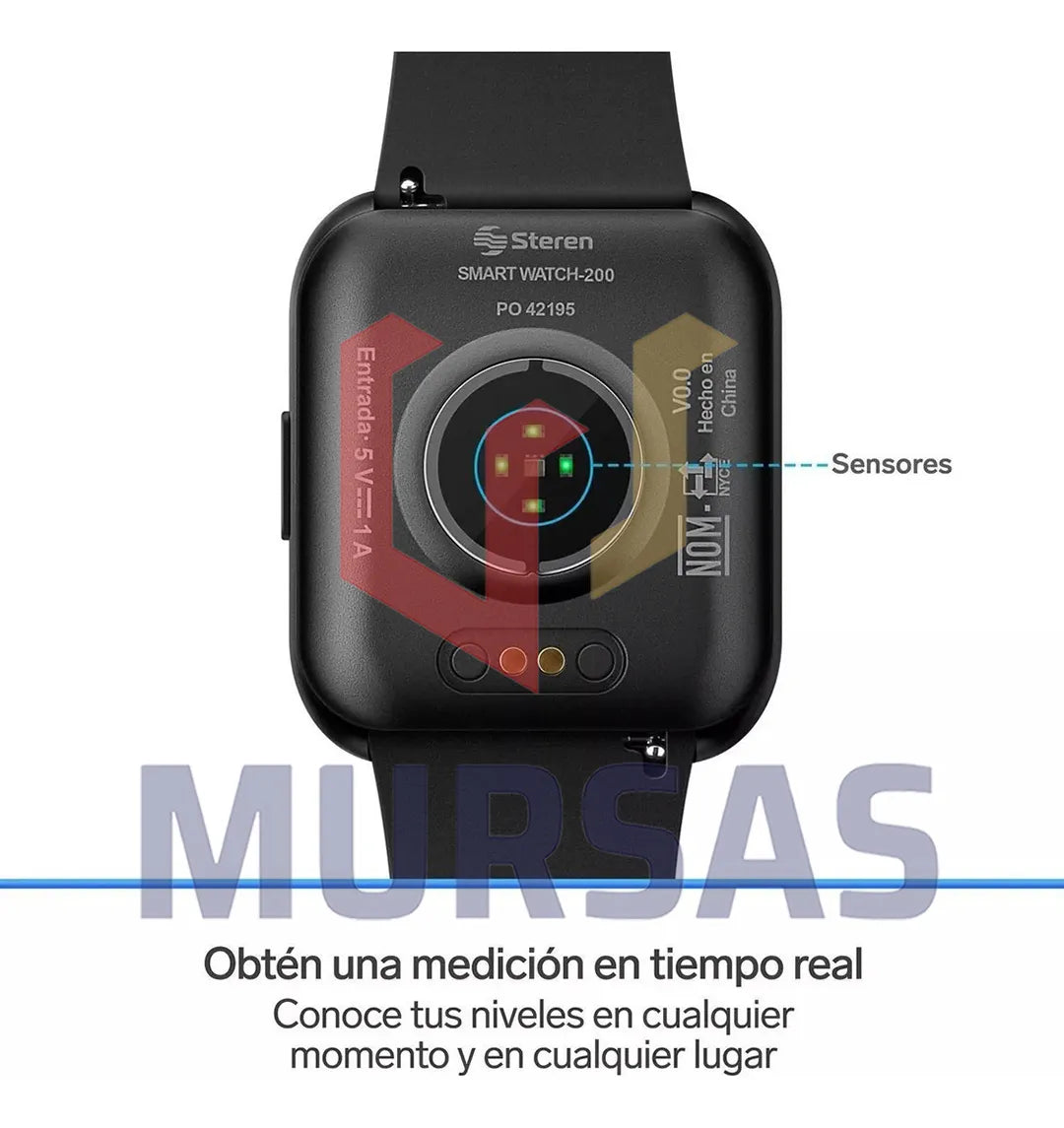 Reloj Smartwatch Deportivo Redes Sociales Llamadas Táctil Negro