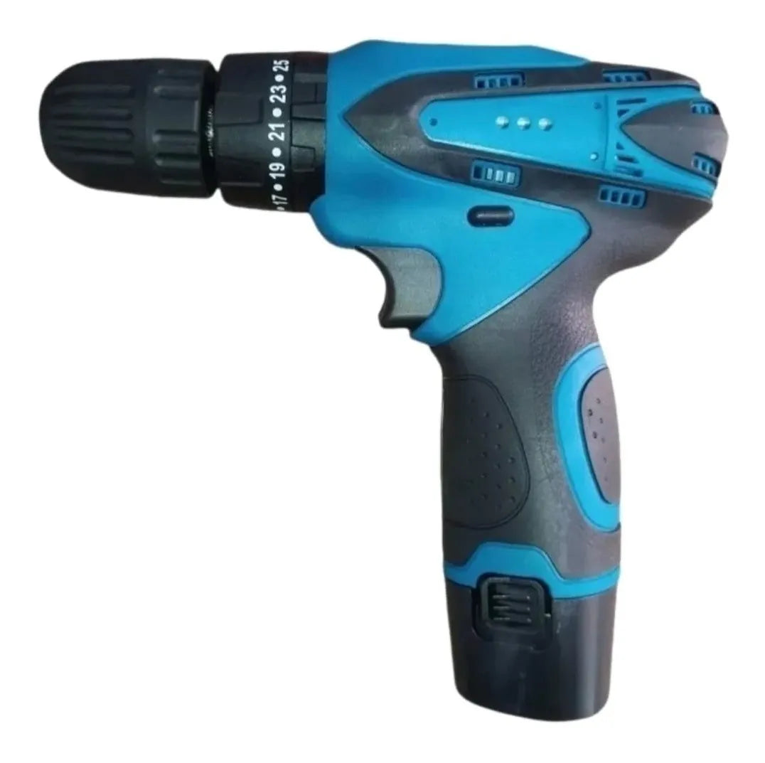 Taladro Inalámbrico Percutor Atornillador 18v Con Accesorios - Azul