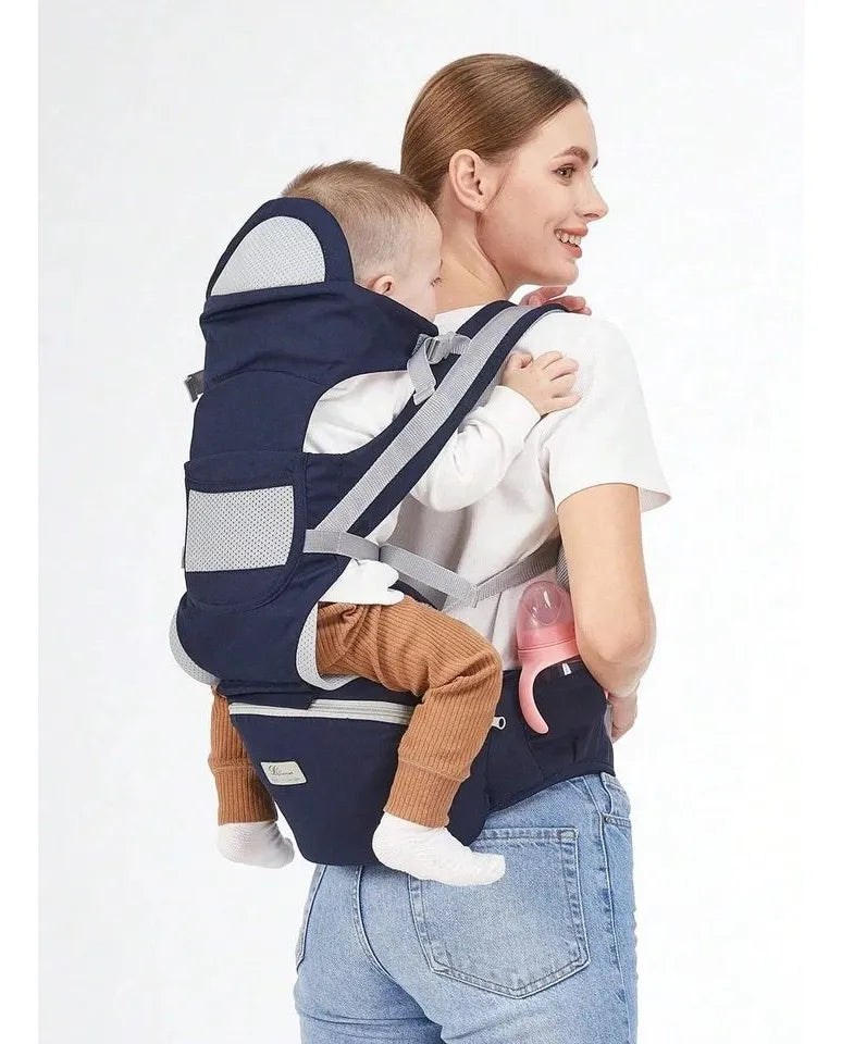 Cargador Silla Ergonomico Multiposiciones Para Bebes Baby On Azul Oscuro