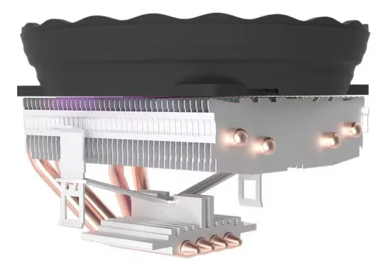 Aigo Ice400x 4 Tubos De Calor Ventilador Enfriador Cpu Rgb Negro