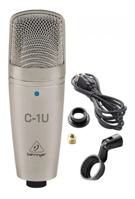 Micrófono Behringer USB CONDENSER MICROPHONE C-1U Condensador Cardioide color doradoS