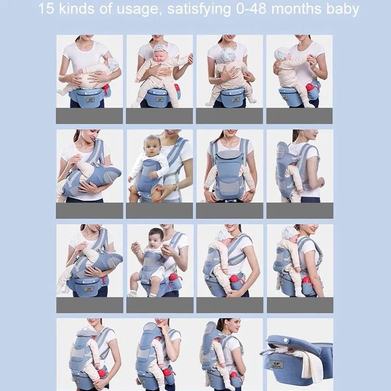 Cargador Silla Ergonomico Multiposiciones Para Bebes Baby On Azul Oscuro