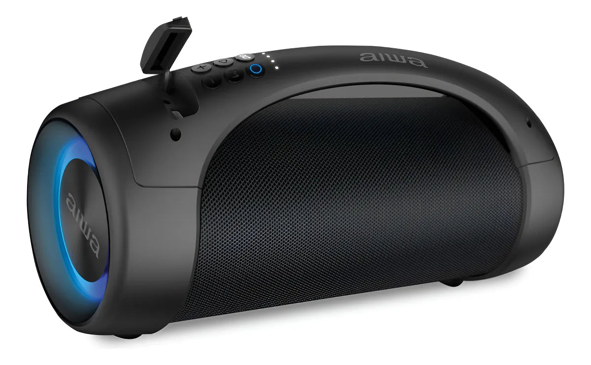 Parlante AIWA Bluetooth Portatil AWS600BT 50W RMS Boombox Color Negro