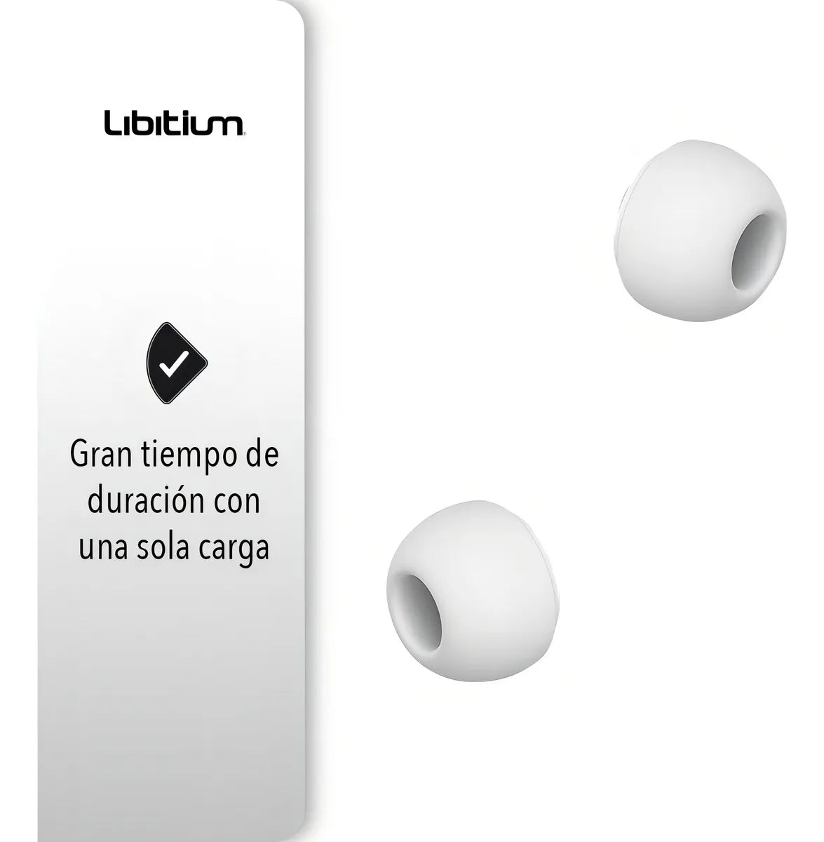 Audífonos Inalámbricos Bluetooth Libitium AUDI-B Color Blanco/Azul con Estuche de Carga