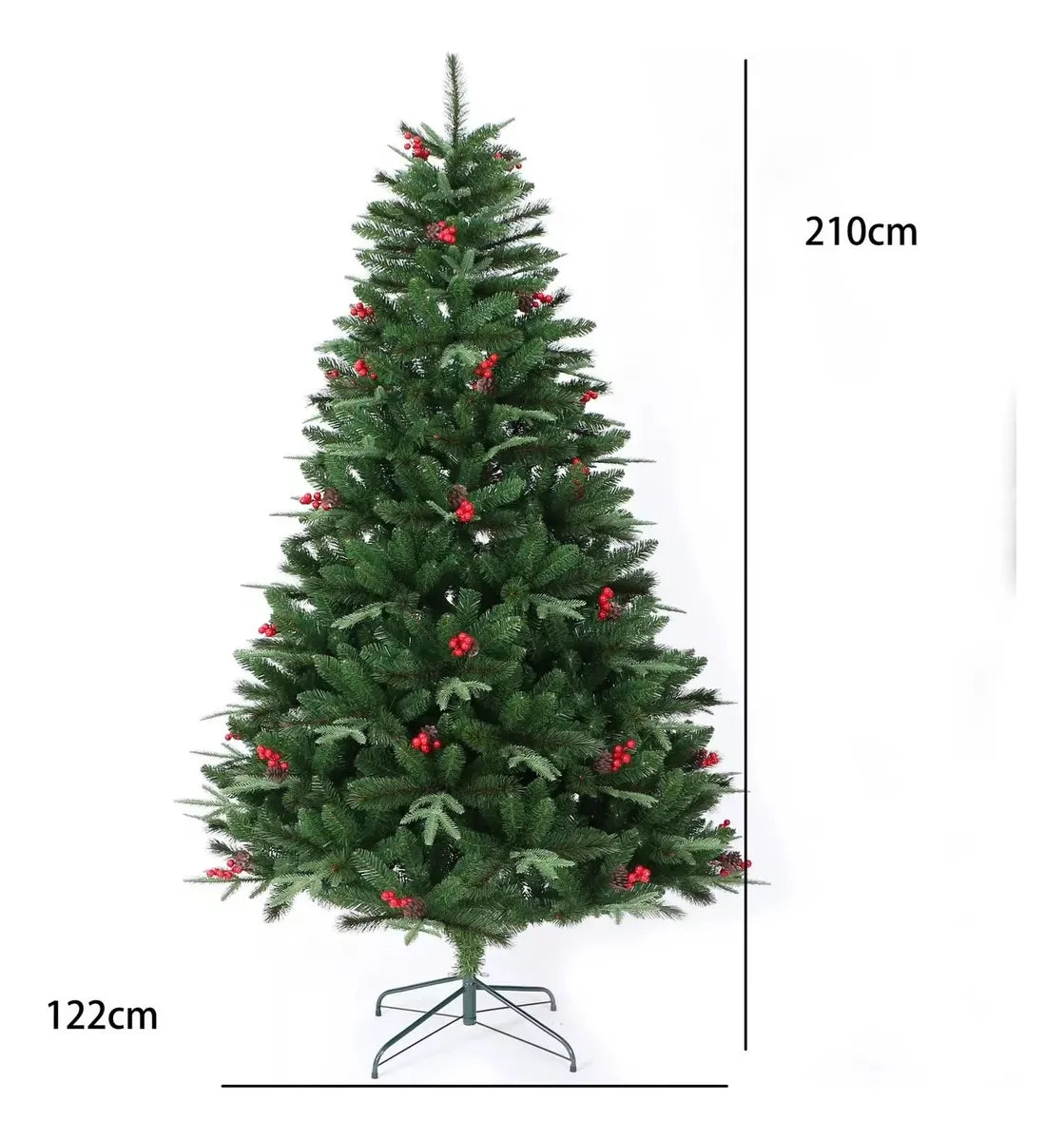 Arbol Pino Navidad 2.10m Decoración Color Verde 1050 Ramas