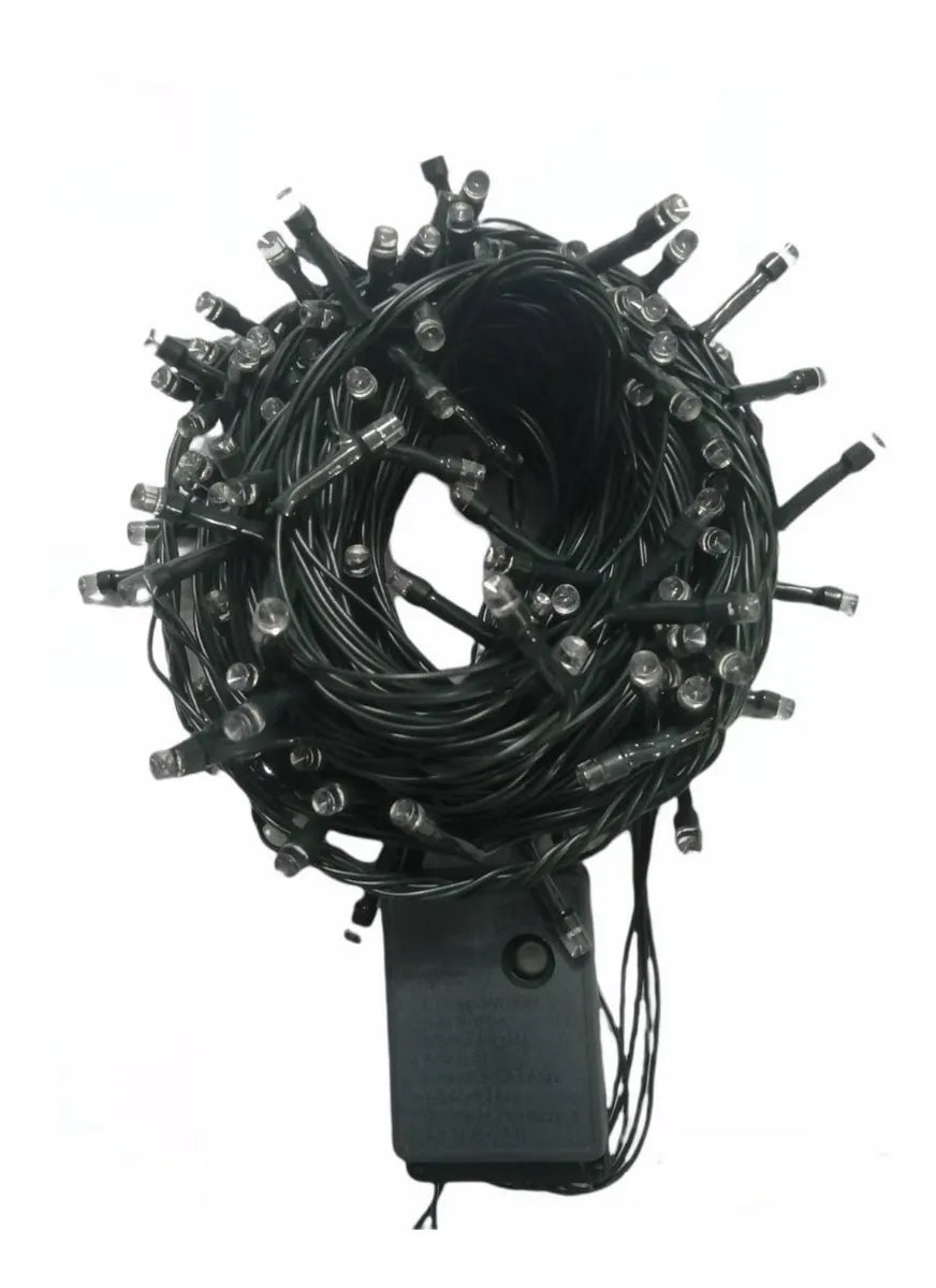 Luz Lineal Navidad Calida 16 Mts 200 Bombillos Cable Verde