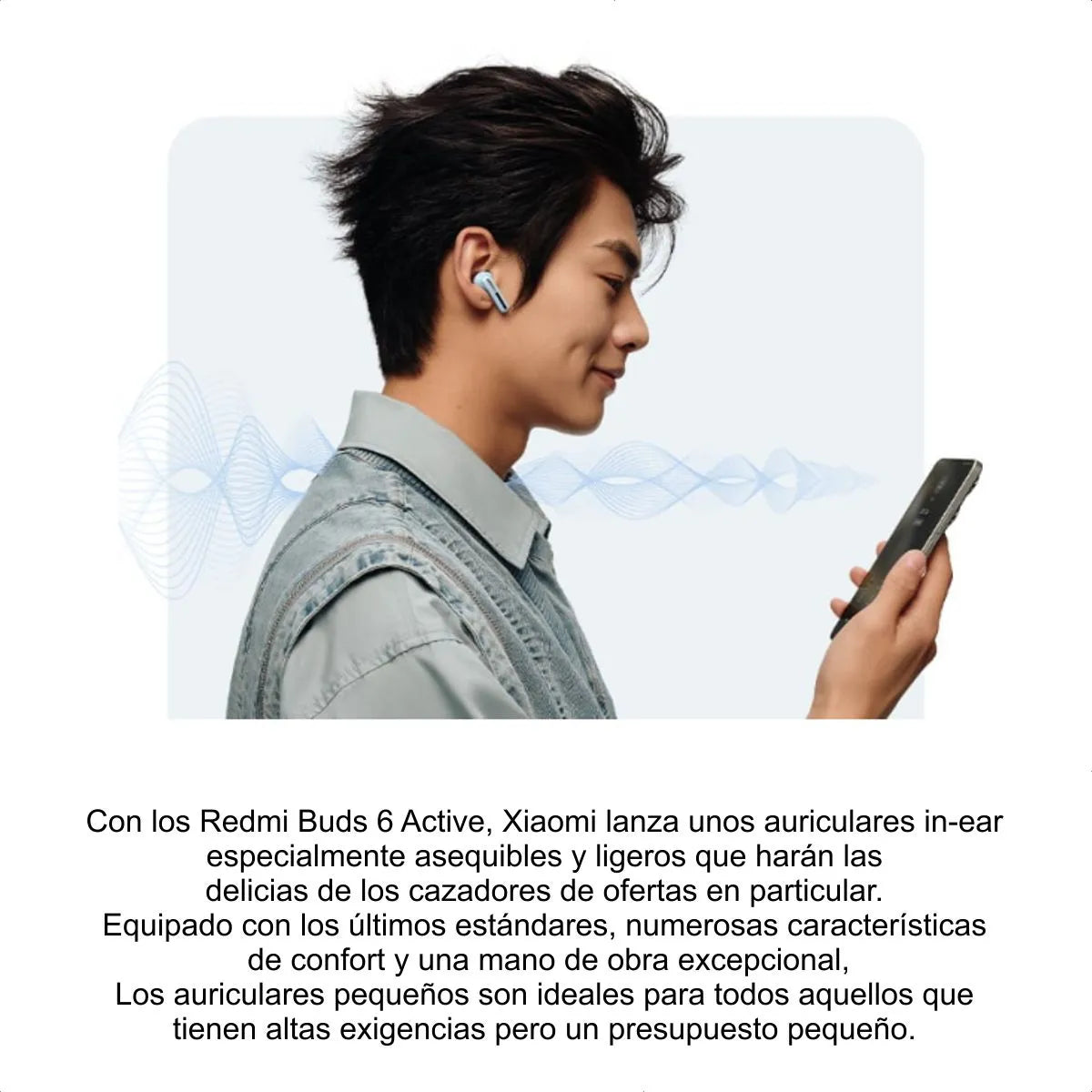 Xiaomi Redmi Buds 6 Active, Auriculares Táctil, Manos Libres Negro