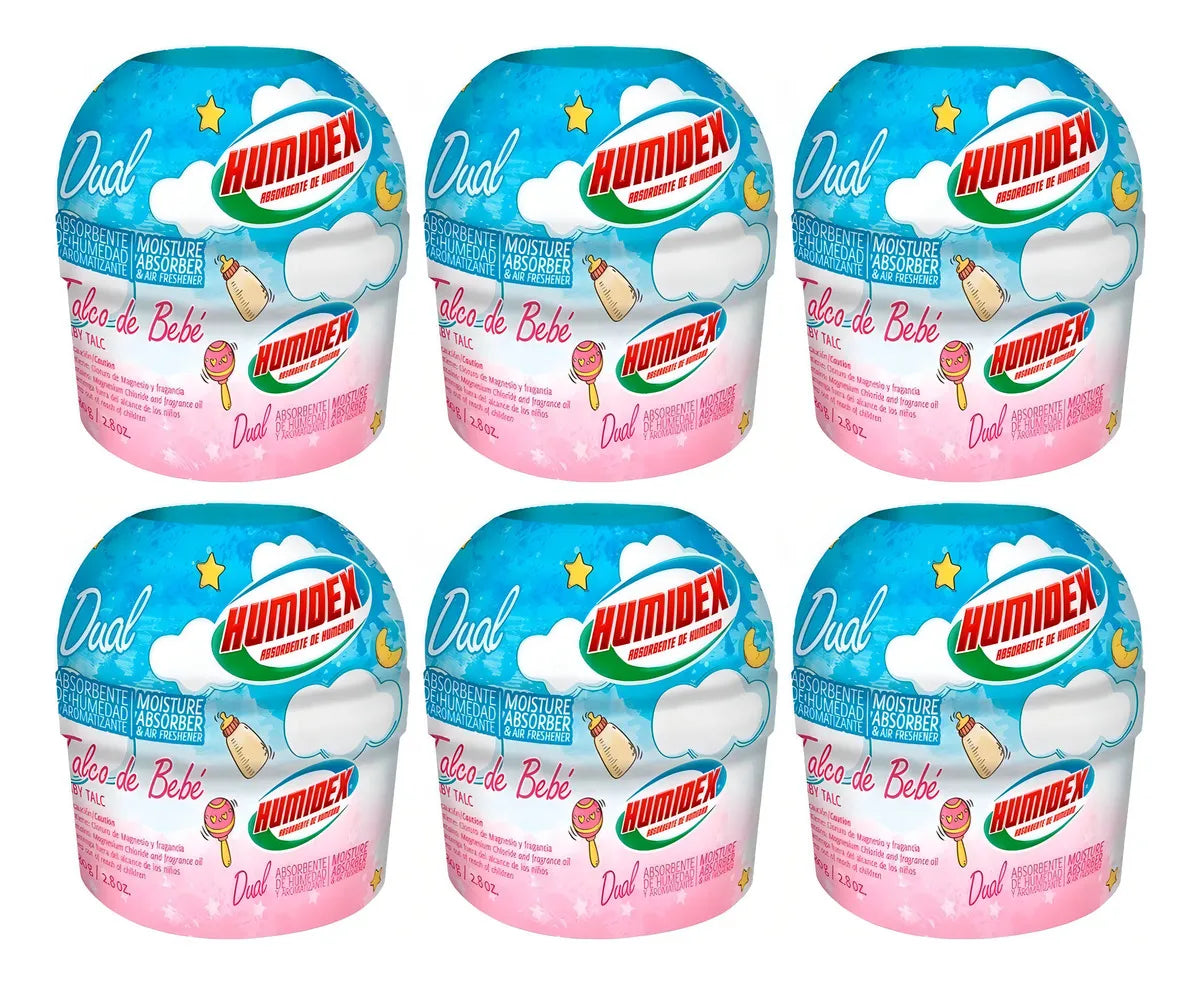 Humidex Dual 2 en 1 Gel - talco de bebé - Pack - 3 - 1