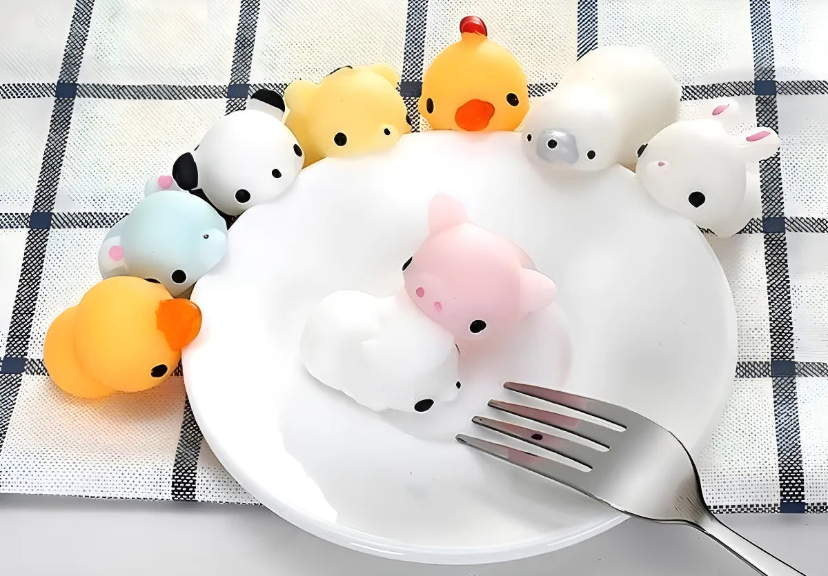 10 unidades de compresión antiestrés Squish Squishy Pets