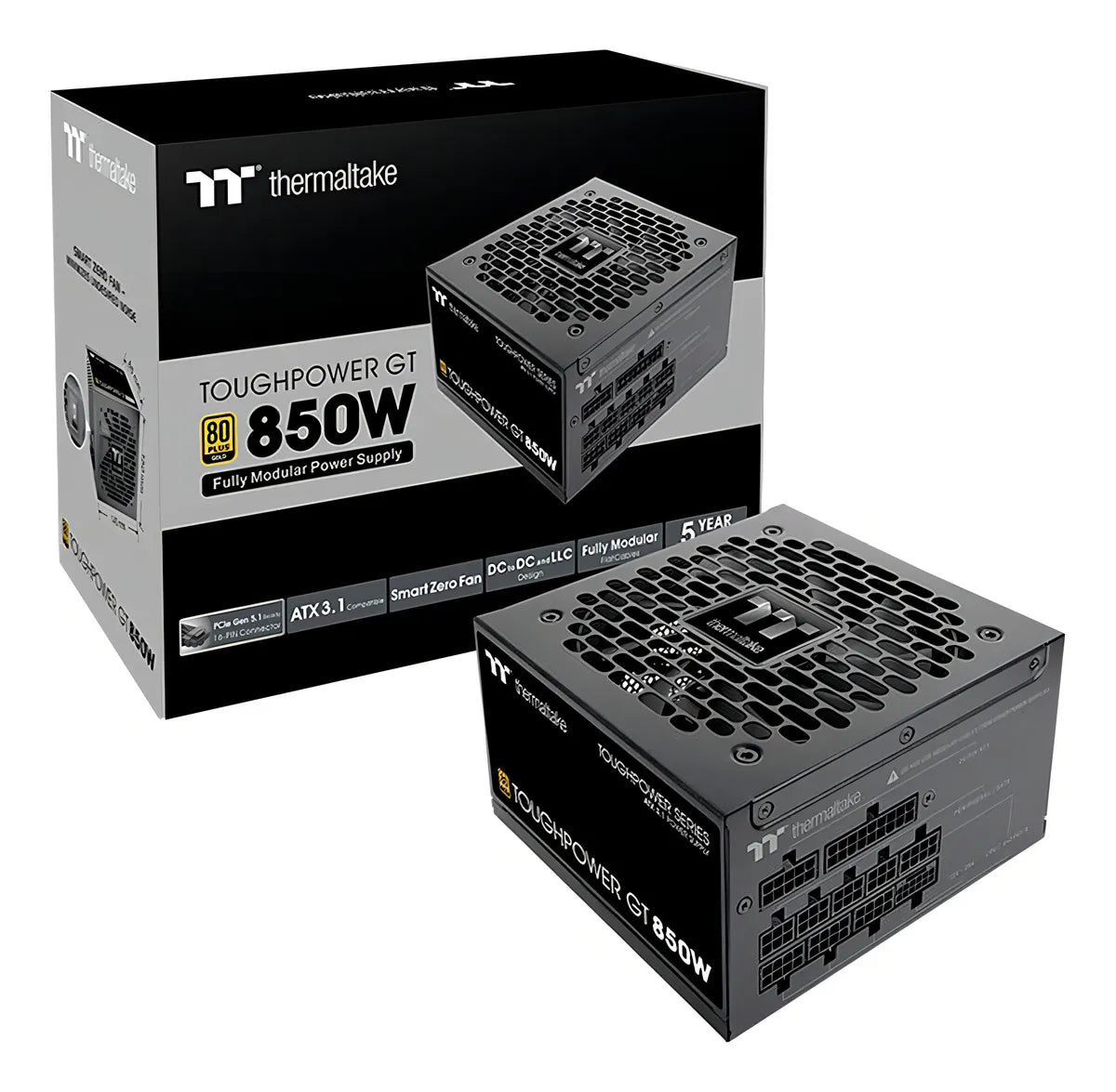 Fuente De Poder Thermaltake Toughpower Gt 850w 80 Plus Gold Color Negro