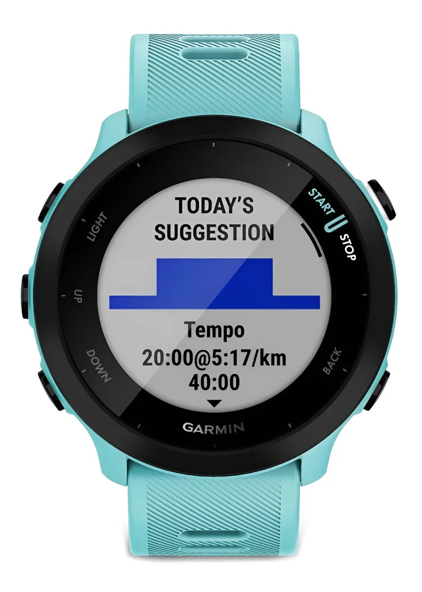 Smartband Garmin Forerunner 55 display de 1.04" con correa de silicona - color aqua