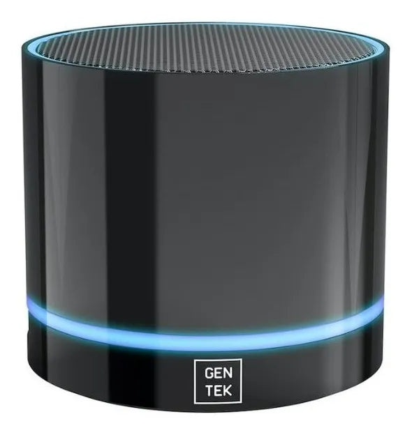 Parlantes Gentek Tws 3w Luz Led 2 Piezas Color Negro