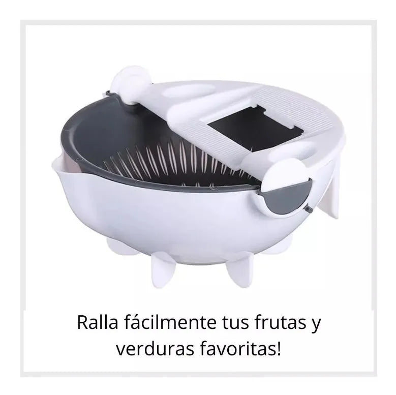 Cortador Picador Rallador De Verduras Con Cesta Giratoria
