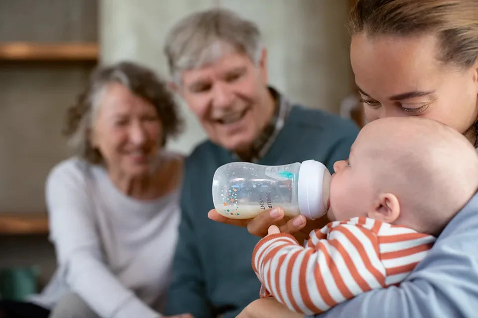 Tetero Con Diseño Natural Biberon 9 Onzas Airfree Avent Blanco Osos
