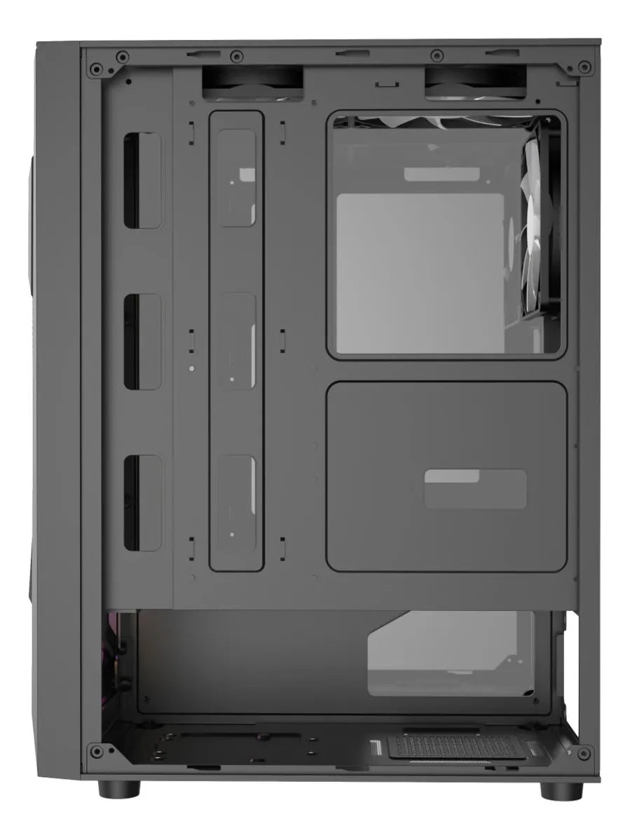 Chasis Gabinete Caja Gamer Iceberg Flow D Negro 4 Fan Argb