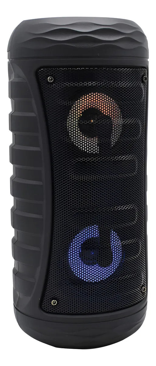Parlante Recargable 15w Rms Con Micrófono Alámbrico Color Negro