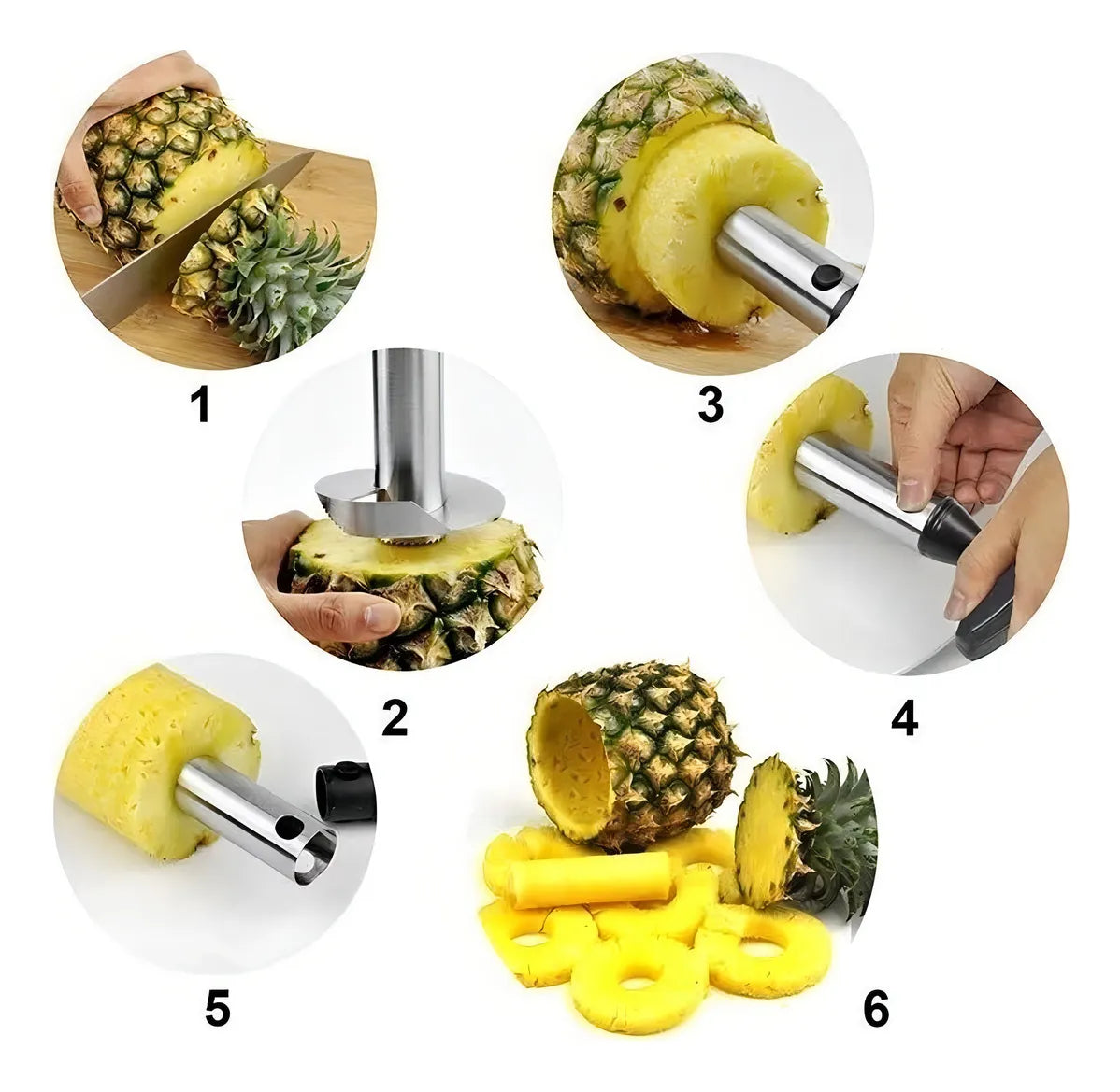Pelador Piña Rebanador Cortador De Piña Espiral