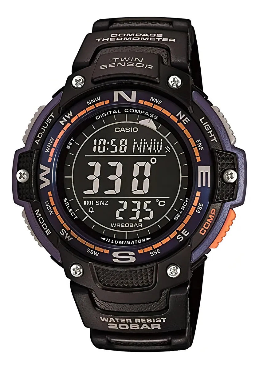 Reloj Casio Sgw100 2b Analógico Digital Brújula Termómetro