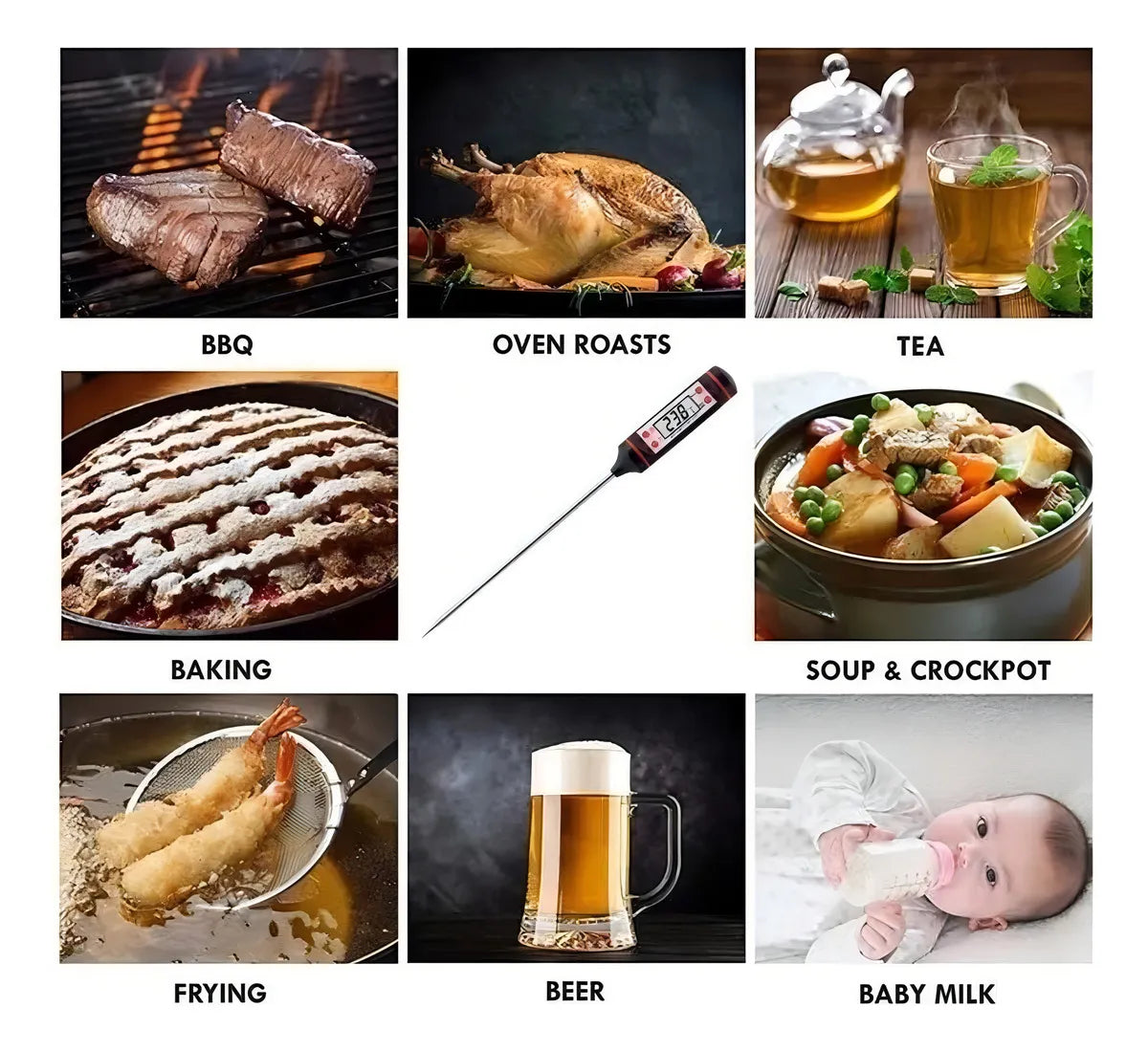 Termómetro De Cocina Digital Para Alimentos Gastronomía